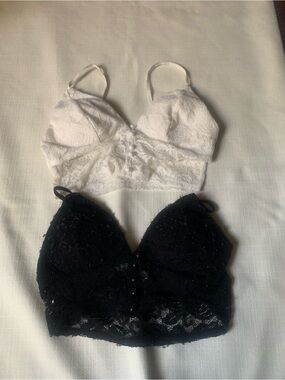 Bozzolo Lace Bralette Duo - White & Black
